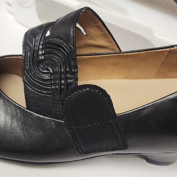 Ziera Vail Mary Jan Black Leather Heel Shoes size 39/US 9M - Picture 9 of 12